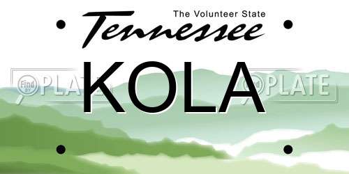 KOLA Tennessee License Plate