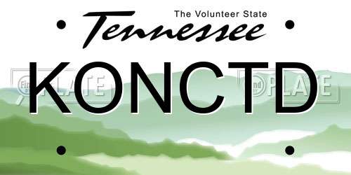 KONCTD Tennessee License Plate
