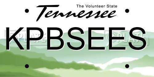 KPBSEES Tennessee License Plate