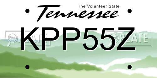 KPP55Z Tennessee License Plate