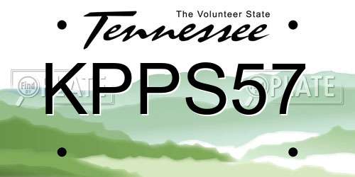 KPPS57 Tennessee License Plate