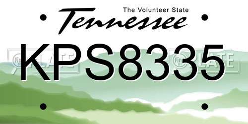 KPS8335 Tennessee License Plate