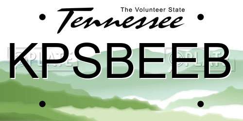 KPSBEEB Tennessee License Plate