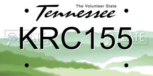 KRC155 Tennessee License Plate