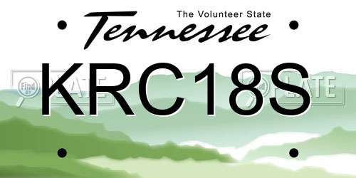 KRC18S Tennessee License Plate