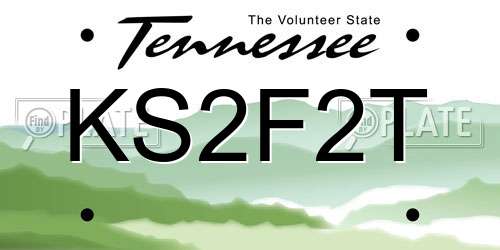 KS2F2T Tennessee License Plate
