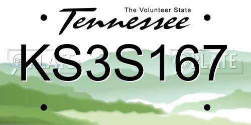 KS3S167 Tennessee License Plate