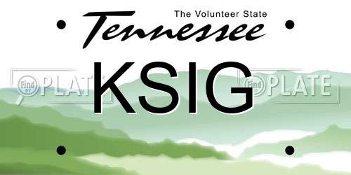 KSIG Tennessee License Plate