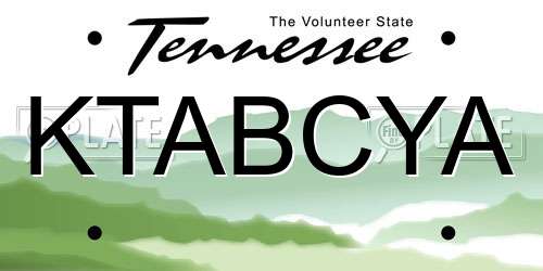 KTABCYA Tennessee License Plate