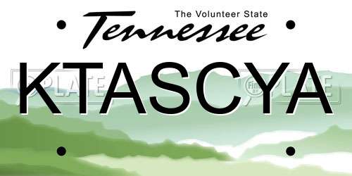 KTASCYA Tennessee License Plate