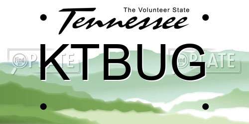 KTBUG Tennessee License Plate