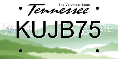 KUJB75 Tennessee License Plate
