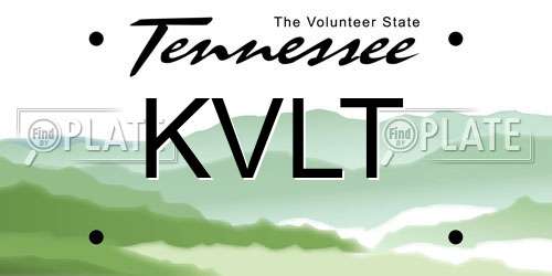 KVLT Tennessee License Plate