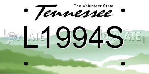 L1994S Tennessee License Plate