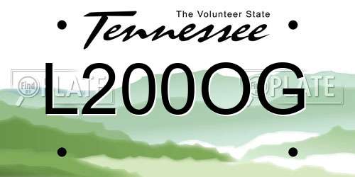 L200OG Tennessee License Plate