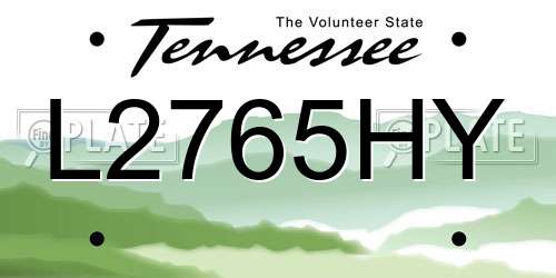 L2765HY Tennessee License Plate