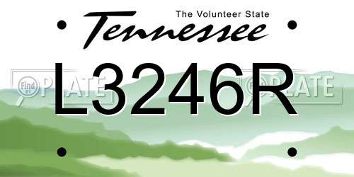 L3246R Tennessee License Plate