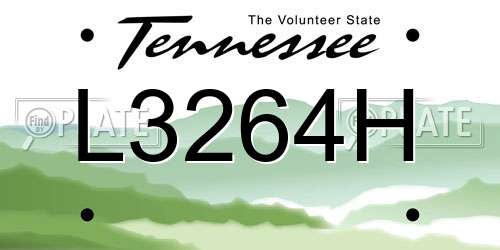 L3264H Tennessee License Plate