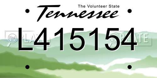 L415154 Tennessee License Plate