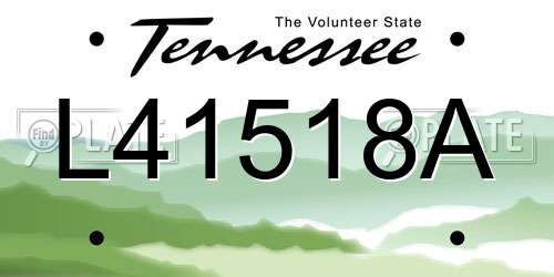 L41518A Tennessee License Plate