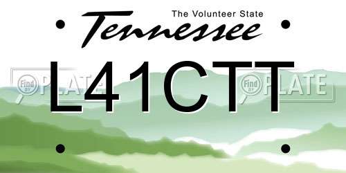 L41CTT Tennessee License Plate