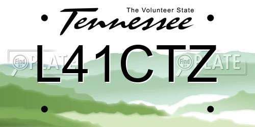 L41CTZ Tennessee License Plate