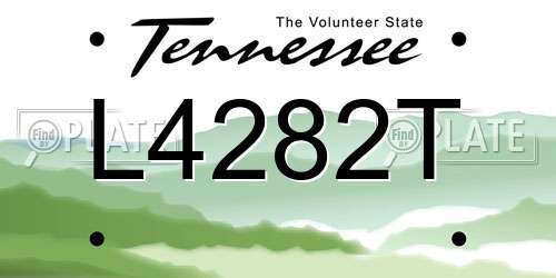 L4282T Tennessee License Plate