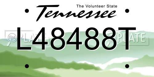 L48488T Tennessee License Plate