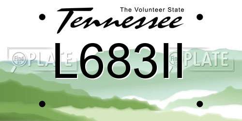 L683II Tennessee License Plate
