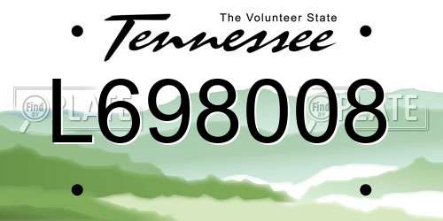 L698008 Tennessee License Plate