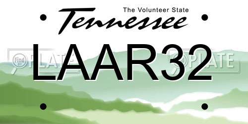 LAAR32 Tennessee License Plate