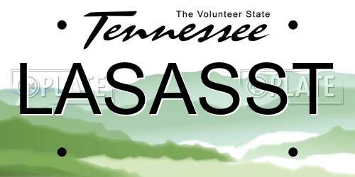LASASST Tennessee License Plate
