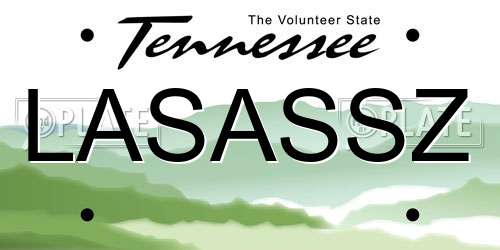 LASASSZ Tennessee License Plate