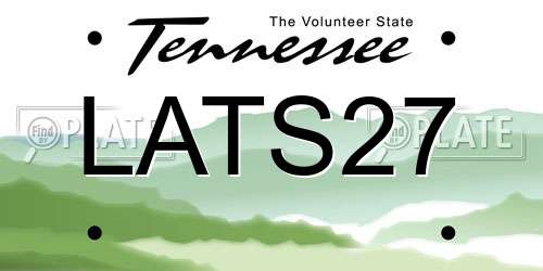 LATS27 Tennessee License Plate