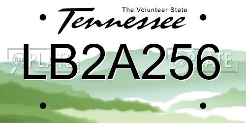 LB2A256 Tennessee License Plate