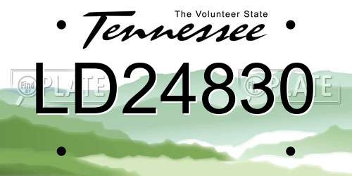 LD24830 Tennessee License Plate