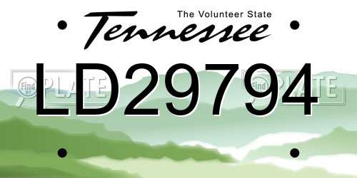 LD29794 Tennessee License Plate