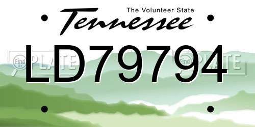 LD79794 Tennessee License Plate