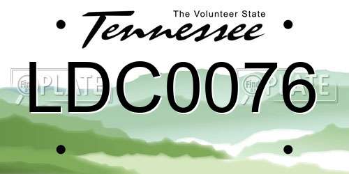 LDC0076 Tennessee License Plate