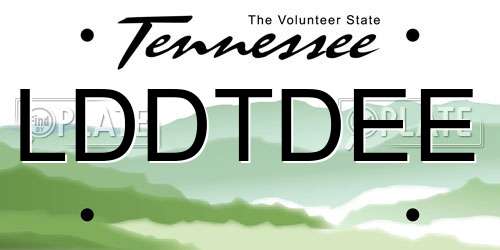LDDTDEE Tennessee License Plate