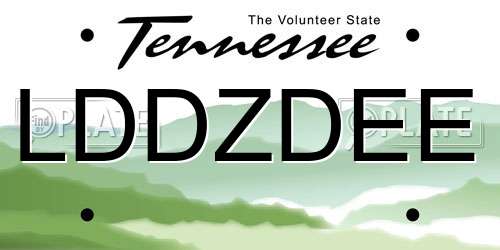 LDDZDEE Tennessee License Plate