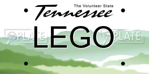 LEGO Tennessee License Plate