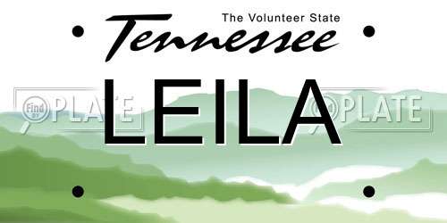 LEILA Tennessee License Plate