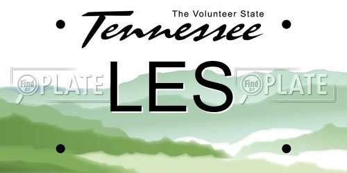 LES Tennessee License Plate
