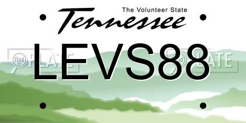 LEVS88 Tennessee License Plate