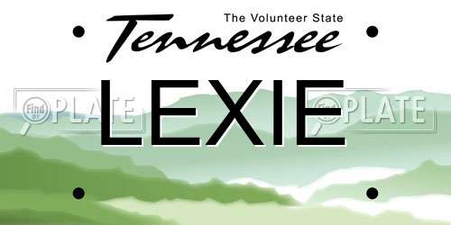 LEXIE Tennessee License Plate