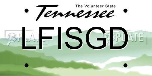 LFISGD Tennessee License Plate