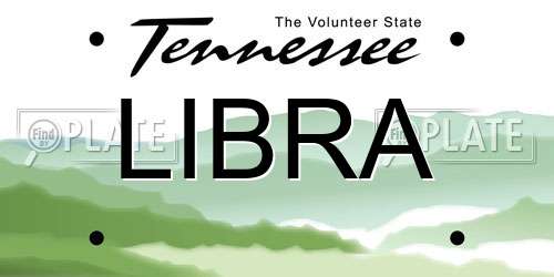 LIBRA Tennessee License Plate
