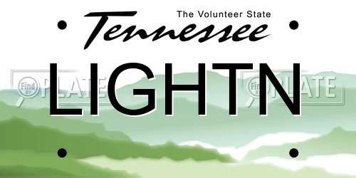 LIGHTN Tennessee License Plate
