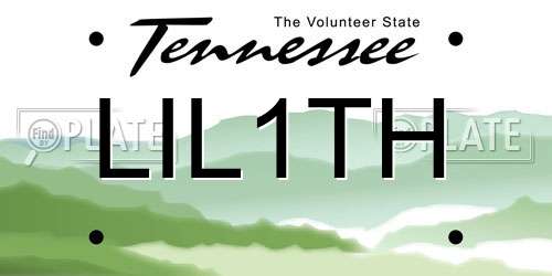 LIL1TH Tennessee License Plate